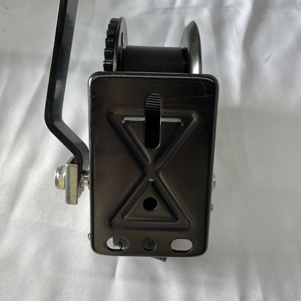 1000lbs Black Marine Trailer Winch Pulling Winch With Strap And Hook