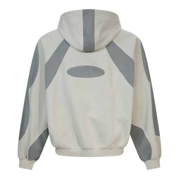 Low MOQ Customized Color Block Splicing 3D Embroidery Oversized Pullover Winter Hoodie Pocket Hip Hop Polyester/Cotton Blend