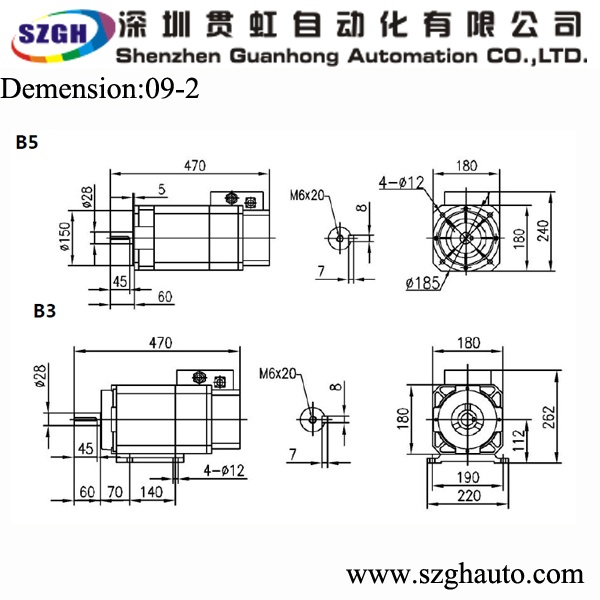 Rated Torque 24 N.m 3.7KW High Precision AC Spindle Servo Motor for CNC System