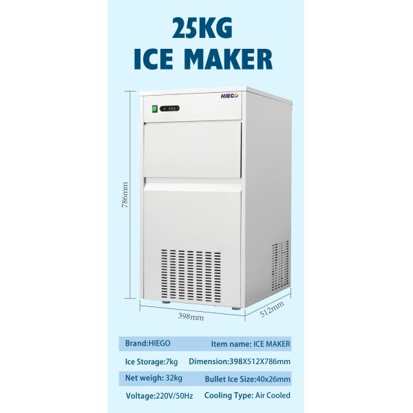25kg Small Nugget Ice Maker Under Counter Economic Portable Ice Nugget Machine