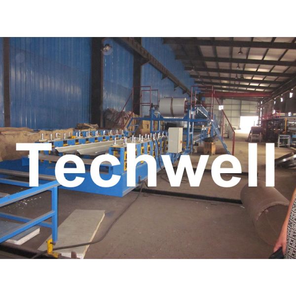 Rock Wool Insulated Sandwich Panel Cold Roll Forming Machine 0 - 4.05 m / Min Speed