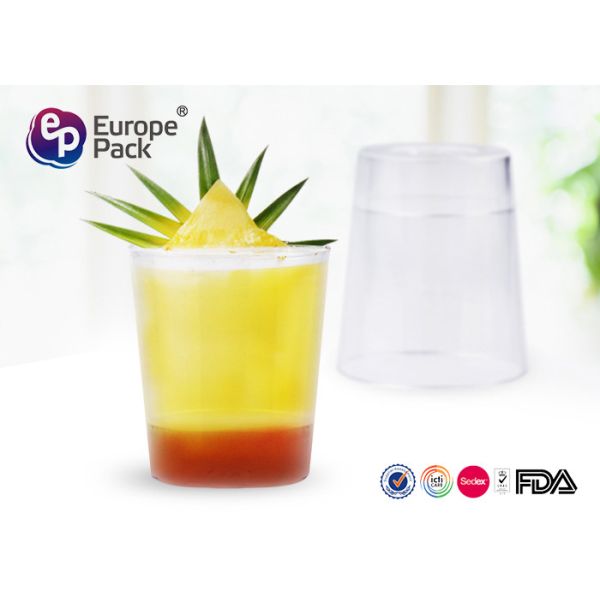 Food Grade Disposable Plastic Dessert Cup PS Material Tasting Container