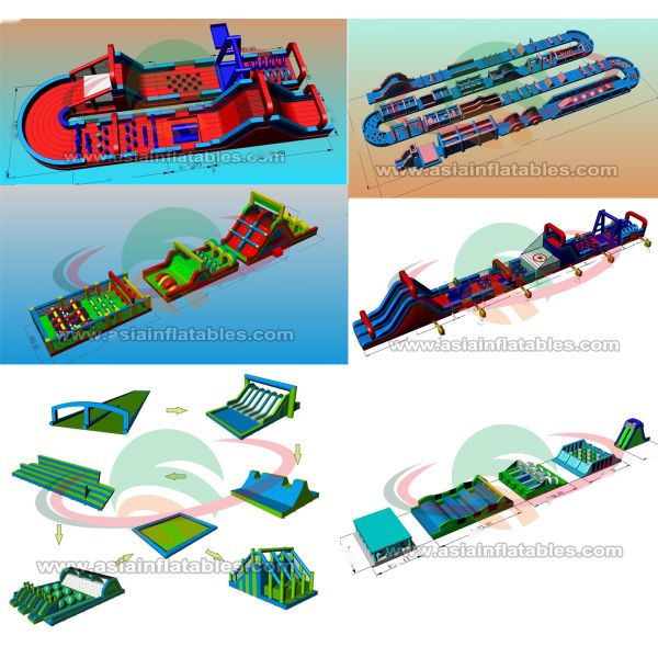 Customized Waterproof 1000D Tarpaulin Inflatable Theme Park