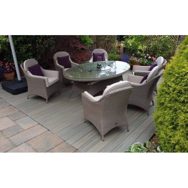 2200mm Solid Outdoor Capped Composite Decking WPC Wood Plastic Composite Decking