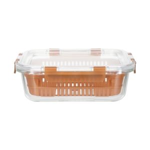640ml BPA-Free Glass Food Container with Cool Lock Silicone Lid