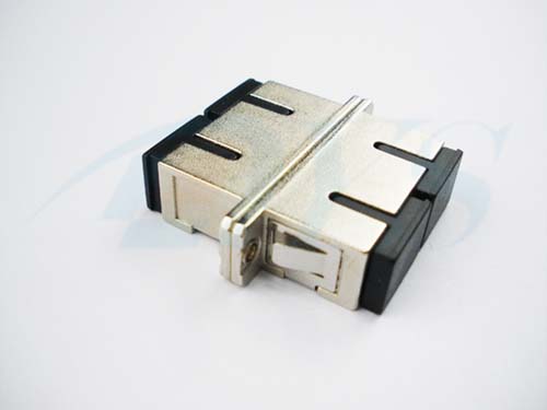 SC-SC Duplex Optical Fiber Adapter Silver / White With Steel Materials