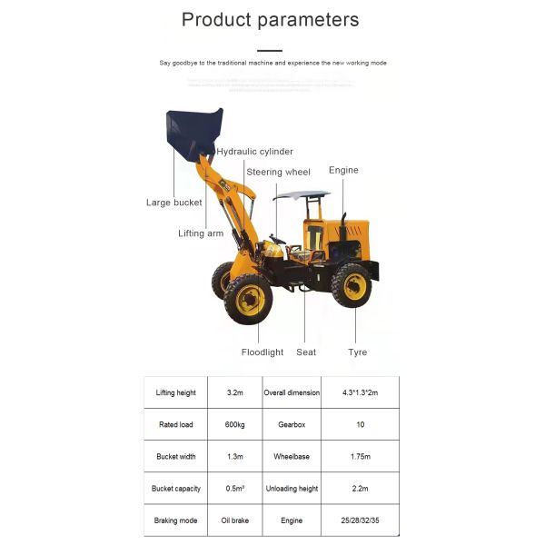 CHANGCHAI Engine Small Multi-function Loader Wheel Loader for Backhoe Loader