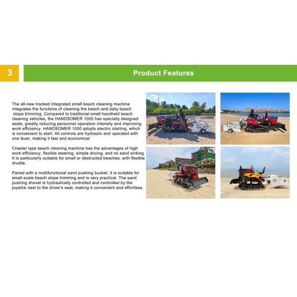 Hydraulically Controlled Vibrating Screen Environmentally Friendly Beach Sand Cleaner