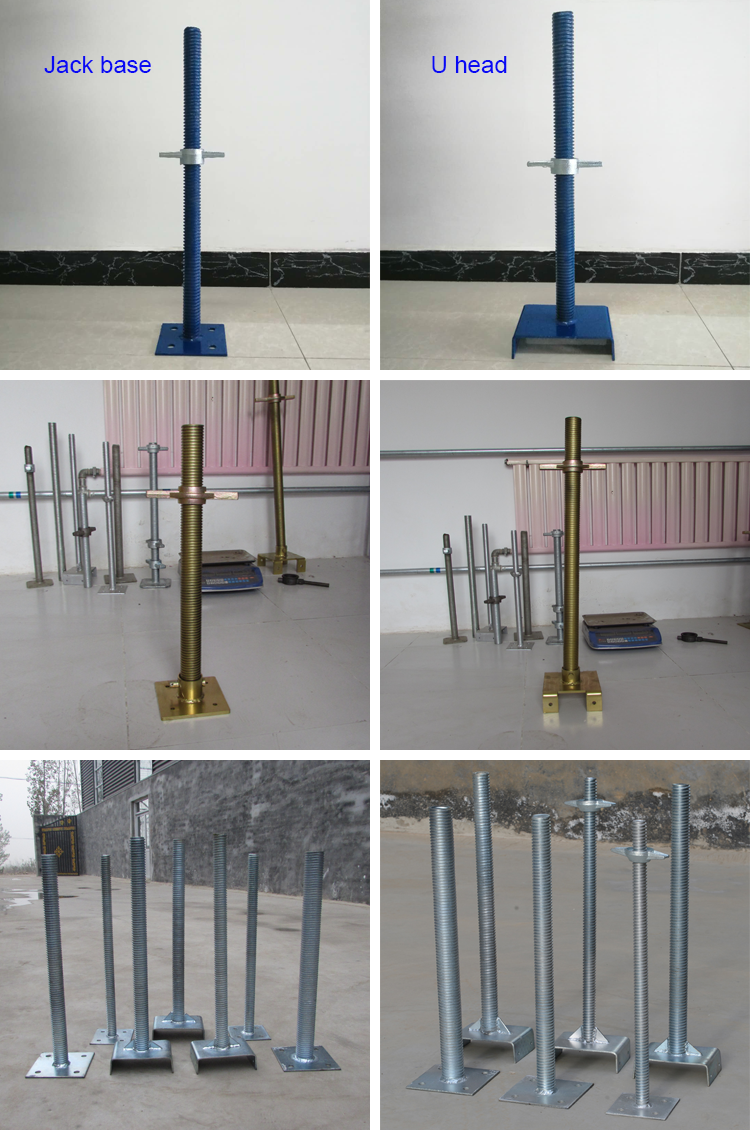Galvanized Adjustable 550mm Scaffold Leveling Screw Jacks