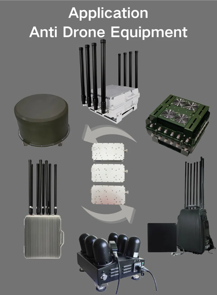 Customized Wideband RF Power Amplifier Module Counter UAS Jammer Module High Power
