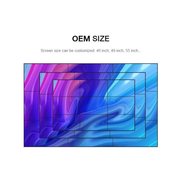 Explosion Proof LCD Display Wall 49 Inch 2x2 3x3 Low Power Consumption