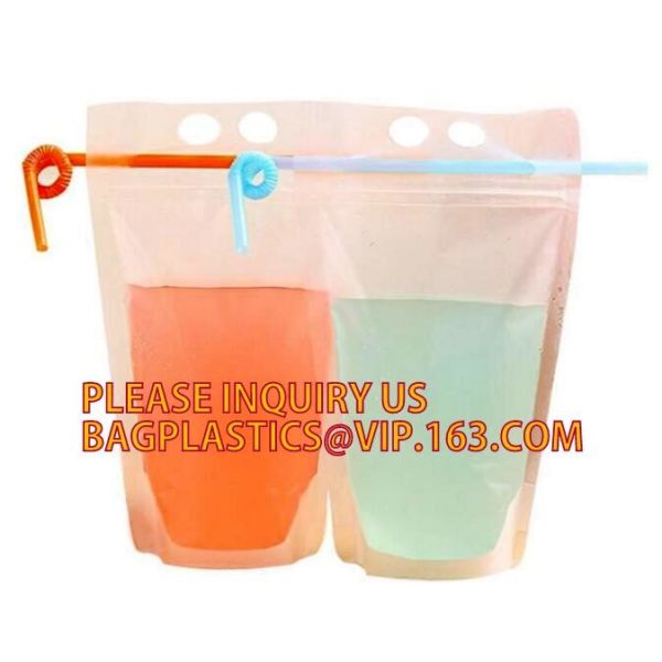 Biodegradable Liquid Packaging Leakage Proof Pouch Custom Printed Stand Up Aluminium Foil Spout Bags Water Drinking Bag