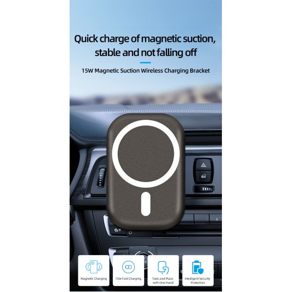 Fast Charging Wireless Car Charger with USB-C Input and Cable Package