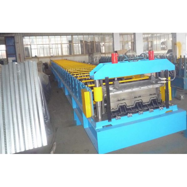 Floor Deck Roofing Sheet Forming Machine PLC Panasonic For Steel Structure