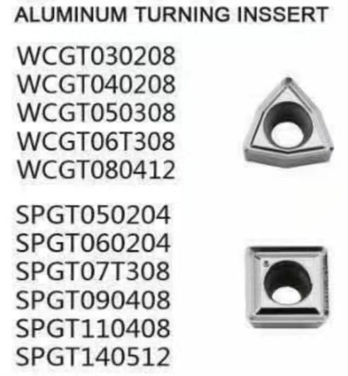 Polished Surface Aluminum Turning Insert Rust Proof