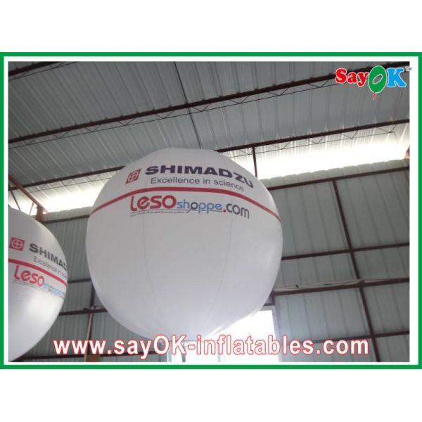 White Inflatable Lighting Decoration Stand Ball With Mental Frame