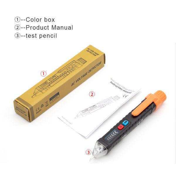 ABS Contactless Voltage Tester Pen 1000V Smart Sensitivity Adjustable