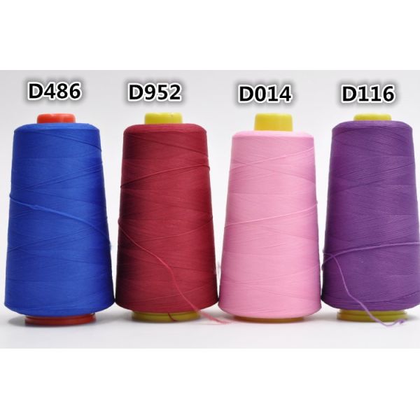 Support 7 Days Sample Order Lead Time 60s/3 Polyester Sewing Thread 8000 Yards Cone