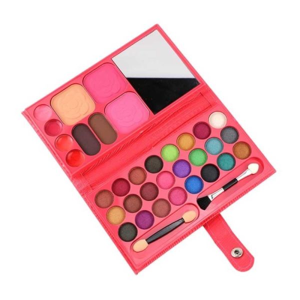 Leather Empty Eyeshadow Containers 63 Colours Magnetic Palette With Mirror