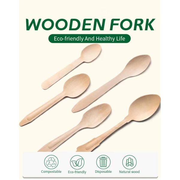 Biodegradable Disposable Compostable Small Customizable Wooden Spoon Mini for Standards