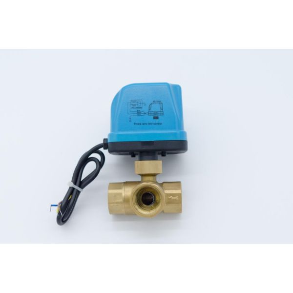 Compact 3 Way Motorized Valve , Dn15 High Precision Electric Ball Valve