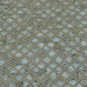 Quality Golden Diamond Shell Mosaic Tile For Bathroom Wall Panels 3D Glossy Surface for sale