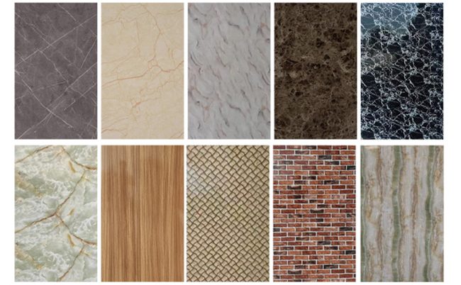 Waterproof PVC Marble Effect Sheet Featuring Easy Installation UV marble wall board waterproof