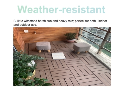 WPC Interlocking Decking Tiles No Tools Required DIY Installation