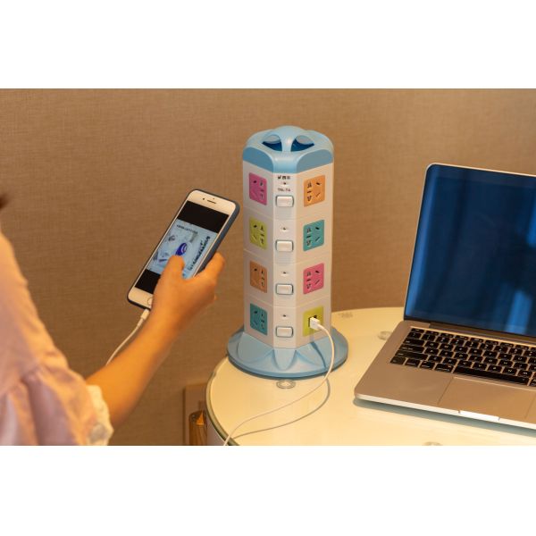T4 Vertical Extension Portable Power Socket Hot Surge Protector