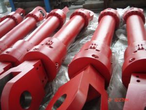 Quality Red Single Acting Hydraulic Ram Lifting Hydraulic Cylinder For Furnace for sale