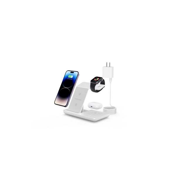 LED Light Multifunction Wireless Charger for 15W Fast Charging and Qi-enabled Devices