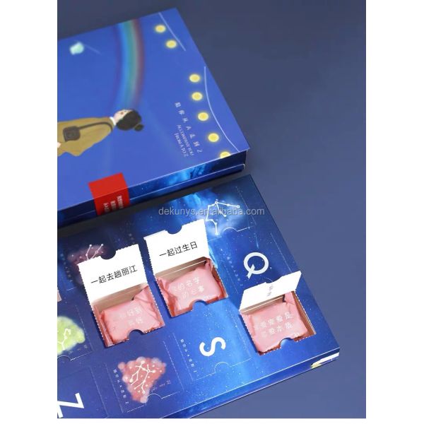 Matte/Glossy Lamination Custom Chocolate Advent Calendar Packaging Box for Christmas