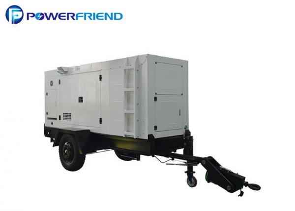Buy Mobile Trailer Lovol Electrical 100kva Power Genset With Wheel , Cummins Portable Generators at wholesale prices