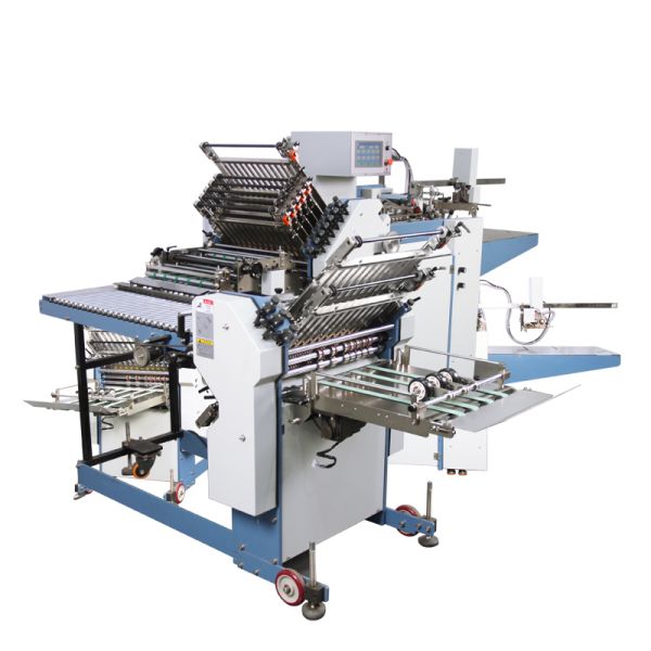 Cross Fold Paper Folding Machine With 480mm Width 12 Buckle Plate