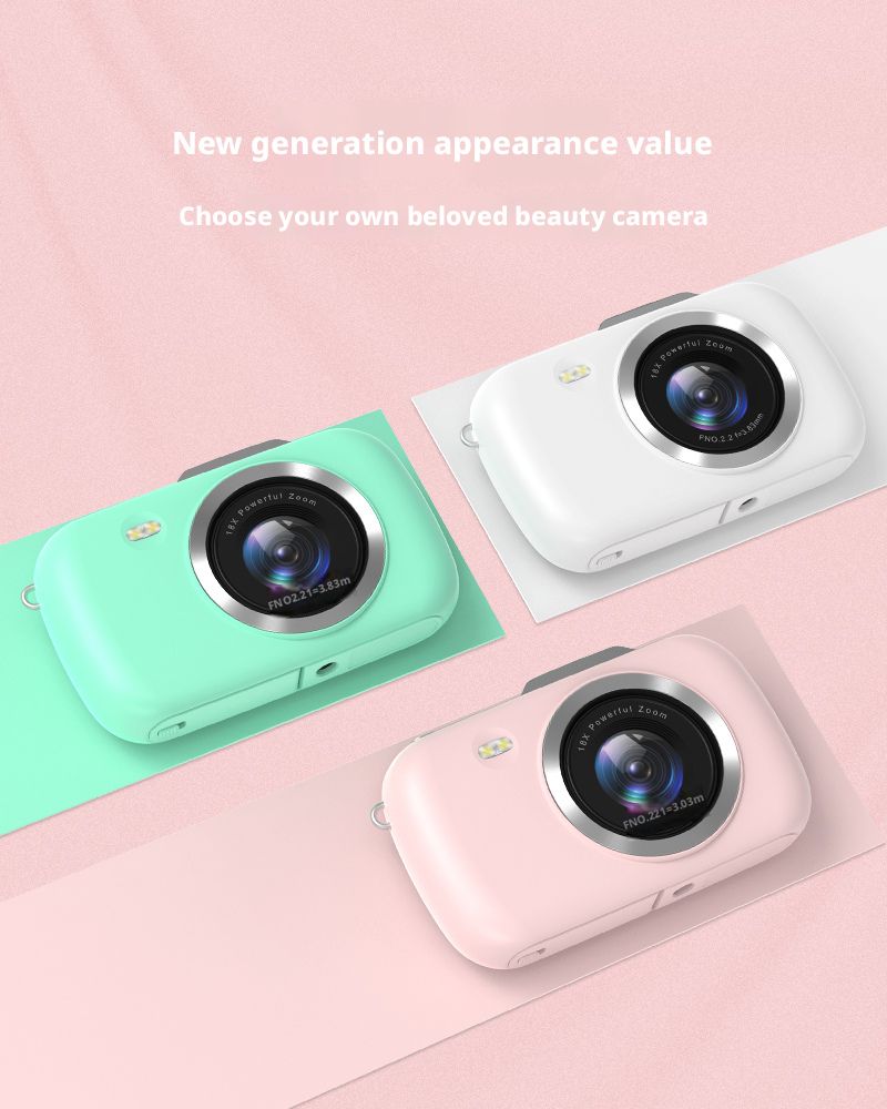 DLC 64MP 4K Vlogging Camera 16x Optical Zoom CCD Sensor Autofocus Multiple Filters Rechargeable Compact for Students Travel