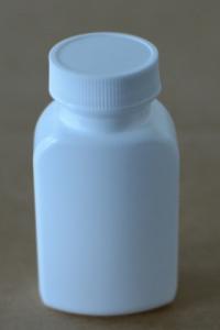 China Small Square Plastic Bottles White Color For Medical Pills / Tablet Packaging on sale