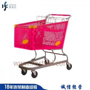 China Leffeck wholesale fashion corrosion protection steel wire and plastic baby shopping cart on sale