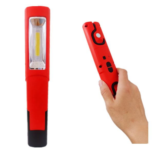 Handheld 2W Cordless Rechargeable Work Light Magnetic With Torch Flashlight