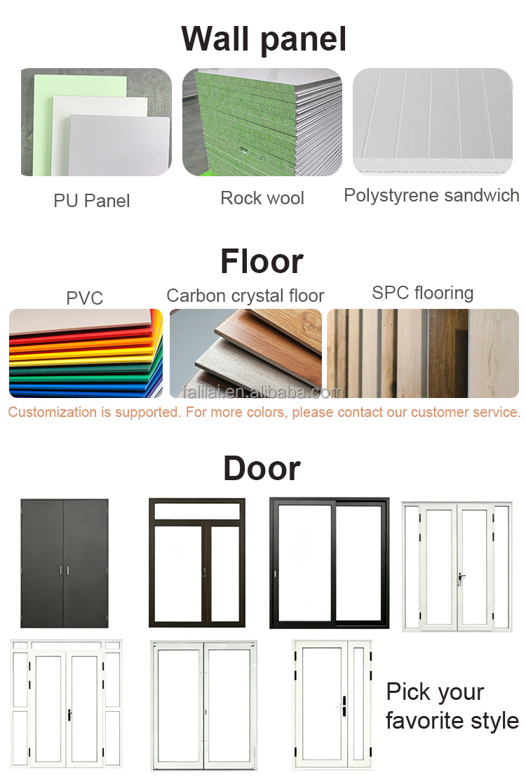 Easy Install Mobile Tiny House 20ft 40ft Expandable Container House Waterproof/Insulated Supermarket Apartment Bedroom Kitchen