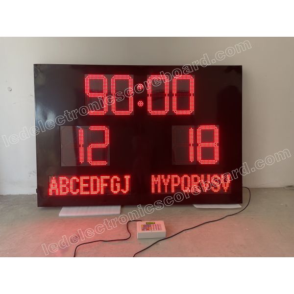 Waterproof Cabinet 15'' Digit Led Soccer Scoreboard With Team Name