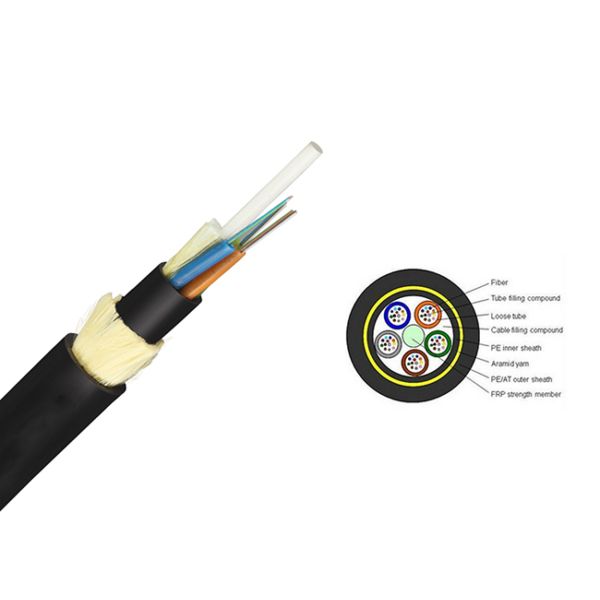 All - dielectric Self supporting Outdoor Fiber Optic Cable 144core ADSS Singlemode Span 200m