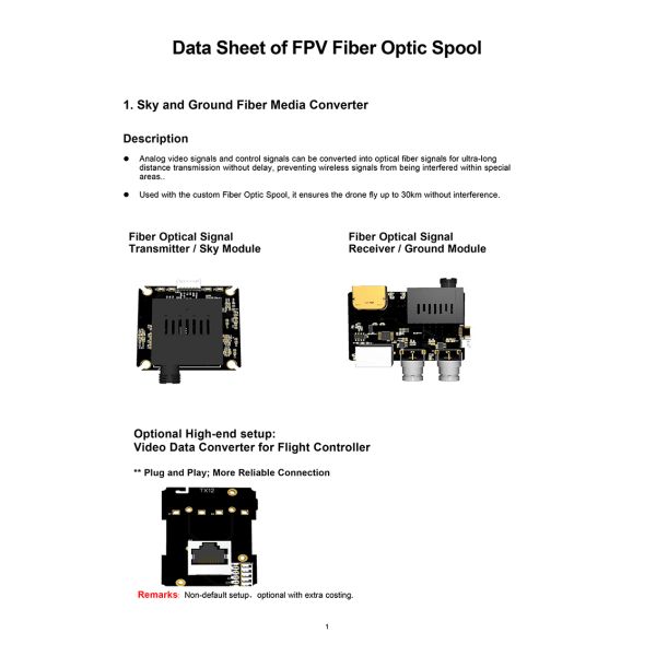 10KM/20KM/30KM Fiber Optic Cable for FPV Drones Durable Shockproof Outer Jacket Material
