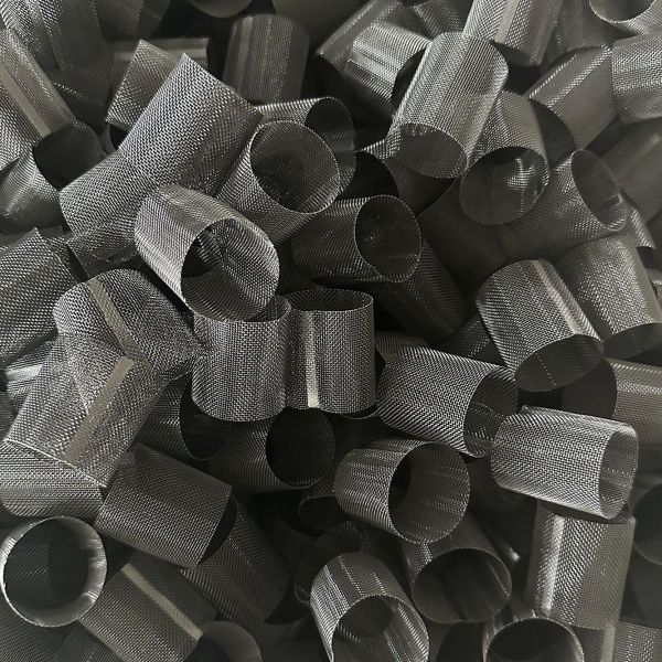 Custom Polyester Filter Mesh Cylinder Tubes Vertical Oblique Seam Ultrasonic Welding