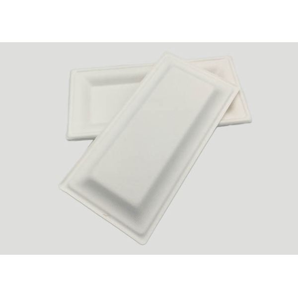Sugarcane Rectangle Dinner 10"×5” Biodegradable Food Trays