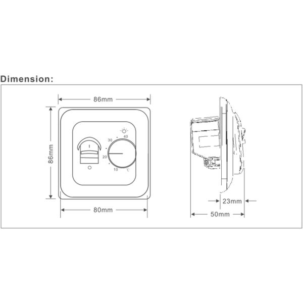 Temperature regulator electric floor heating thermostat