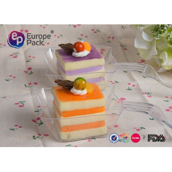 5 OZ Disposable Dessert Dishes Transparent Color Hard Plastic Material