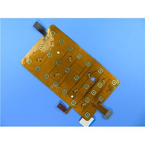 China 4 Layer Flexible PCB Built on Polyimide with 2 oz Copper and Immersion Gold plus Keypads for Mobile Devices on sale