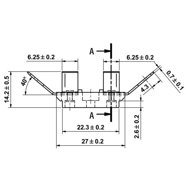 Bakelite Material Electrical PCB Mount 5x20mm Fuse Block With Quick Connect