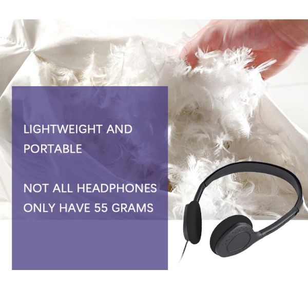 Single PIN Plug Disposable Headphone for Airplane Customized Cord Length Customize Airline Headset