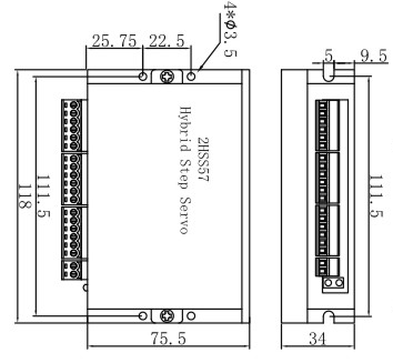Differential Control Digital Closed Loop Stepper Driver 2HSS57 Pulse + Direction